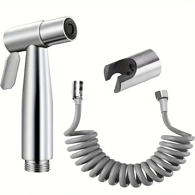 1 Set Stainless Steel Bidet Sprayer, Complete Diaper Washer, Simple Pressure Control & More